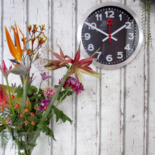 35cm Black NeXtime Station Metal Wall Clock